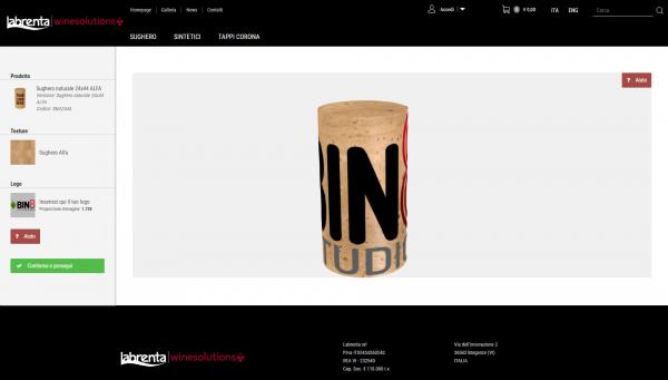 Passo con visualizzatore 3D per configurare il tappo