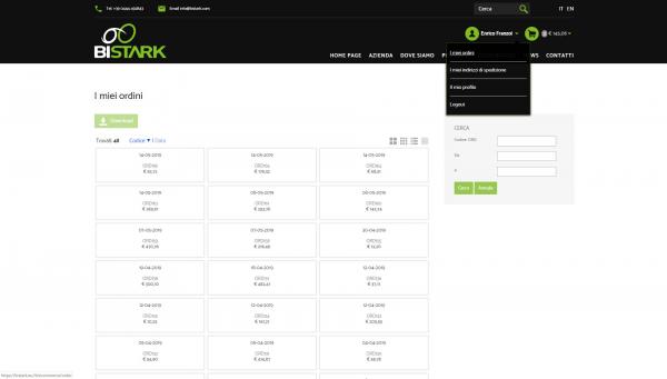 Consultazione storico ordini di un agente