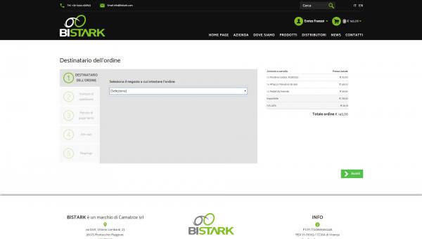 Completamento di un ordine eseguito da un agente per un negozio