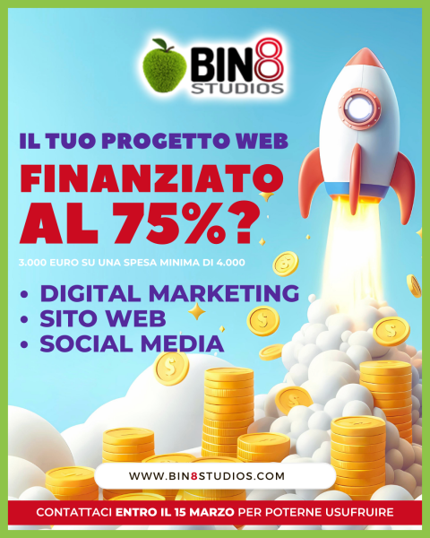 IL TUO PROGETTO WEB FINANZIATO AL 75%?
